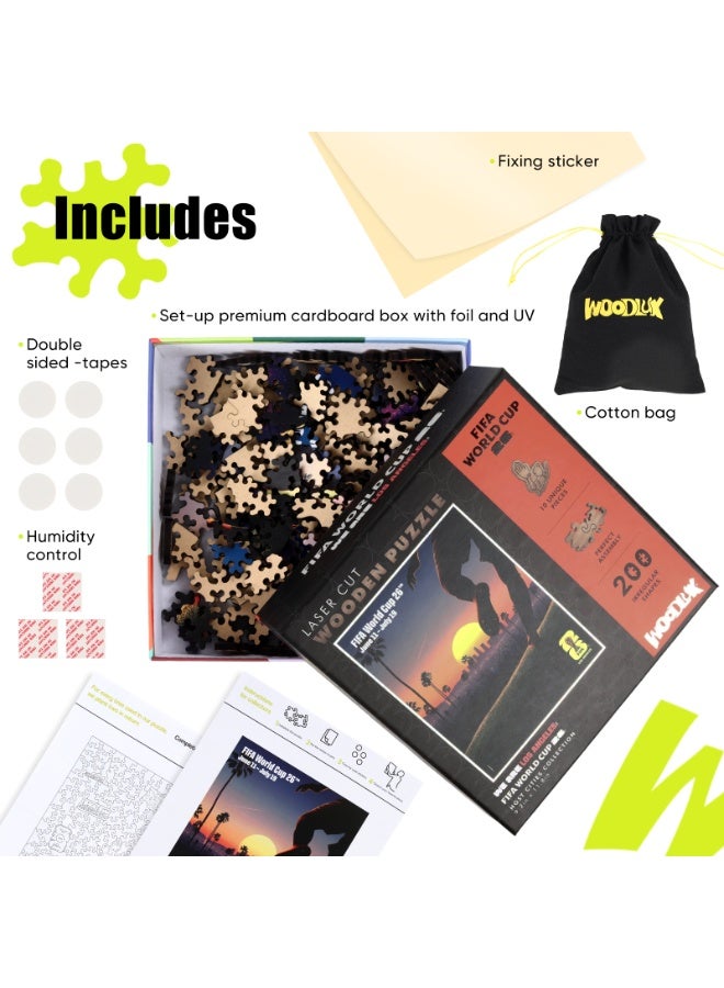 FIFA World Cup FIFA Official Licensed World Cup 2026 Host City Los Angeles Wooden Jigsaw Puzzle 200 Pieces - Image 5